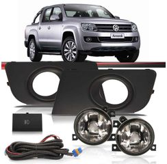 Kit-Farol-de-Milha-Auxiliar-Amarok-2010-2011-2012-2013-2014-com-Moldura-Botao-Modelo-Original