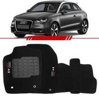Tapete-Carpete-Preto-Audi-A1-2011-2012-2013-2014-Logo-Bordado-2-Lados-Dianteiro
