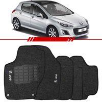 Tapete-Carpete-Grafite-Peugeot-308-2010-2011-2012-2013-2014-Logo-Bordado-2-Lados-Dianteiro