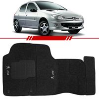 Tapete-Carpete-Grafite-Peugeot-206-2010-Logo-Bordado-2-Lados-Dianteiro