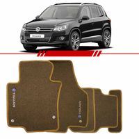 Tapete-Carpete-Personalizado-Bege-Tiguan-2009-2010-2011-2012-2013-2014-Logo-Volkswagen-Bordado-2-Lados-Dianteiro