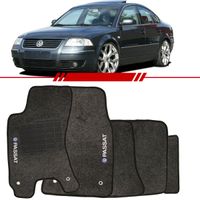 Tapete-Carpete-Grafite-Passat-Alemao-1999-2000-2001-2002-2003-2004-Logo-Bordado-Volkswagen-2-Lados-Dianteiro