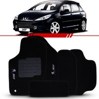 Tapete-Carpete-Preto-Peugeot-307-2012-2013-2014-2015-2016-Logo-Bordado-2-Lados-Dianteiro