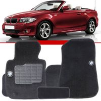 Tapete-Carpete-Preto-Bmw-120-2005-2006-2007-2008-2009-2010-2011-2012-2013-2014-2015-Logo-Bordado-2-Lados-Dianteiro