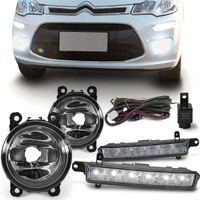 Kit-Farol-de-Milha-Auxiliar-Daylight-Citroen-C3-2013-2014-2015-2016-Botao-Modelo-Original-Led