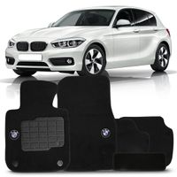 Tapete-Carpete-Preto-Bmw-118-2010-2011-2012-2013-2014-2015-Logo-Bordado-2-Lados-Dianteiro