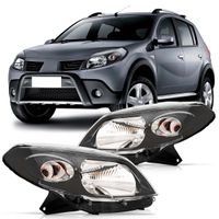 Farol-Renault-Sandero-2007-2008-2009-2010-2011-Foco-Simples-Mascara-Cinza---Lampada