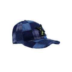 Bone-Giulianno-Fiori-Patchwork-Bryan-Personalizado-Logo-Moinho-Preto-Com-Verde-Strapback-Adulto-Aba-Curva