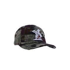 Bone-Giulianno-Fiori-Patchwork-Jack-Personalizado-Logo-Moinho-Branco-Com-Marrom-Strapback-Adulto-Aba-Curva