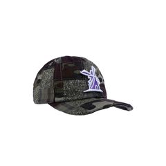Bone-Giulianno-Fiori-Patchwork-Jack-Personalizado-Logo-Moinho-Branco-Com-Roxo-Strapback-Adulto-Aba-Curva