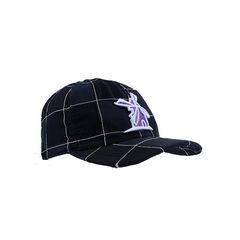 Bone-Giulianno-Fiori-Patchwork-Kevin-Personalizado-Logo-Moinho-Branco-Com-Roxo-Strapback-Adulto-Aba-Curva