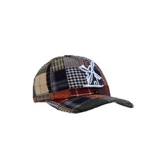 Bone-Giulianno-Fiori-Patchwork-Randalph-Personalizado-Logo-Moinho-Branco-Com-Verde-Strapback-Adulto-Aba-Curva