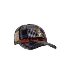 Bone-Giulianno-Fiori-Patchwork-Randalph-Personalizado-Logo-Moinho-Verde-Militar-Com-Branco-Strapback-Adulto-Aba-Curva