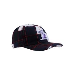 Bone-Giulianno-Fiori-Patchwork-Richard-Personalizado-Logo-Moinho-Branco-Com-Roxo-Strapback-Adulto-Aba-Curva
