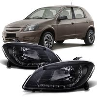 Par-Farol-Daylight-Chevrolet-Celta-2007-2008-2009-2010-2011-2012-2013-2014-2015-Prisma-Mascara-Negra-LED