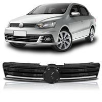 Grade-Dianteira-Volkswagen-Gol-Voyage-G7-2016-2017-2018-Preta-com-Friso-Cromado
