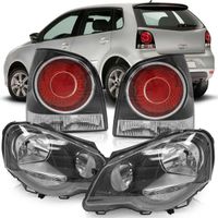 Kit-Farol-e-Lanterna-Traseira-Black-Polo-Hatch-2007-2008-2009-2010-2011-2012-2013-2014-Mascara-Negra-Fume