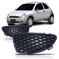 Moldura-Grade-Lateral-Para-choque-Dianteiro-Ford-Ka-2002-2003-2004-2005-2006-2007-Sem-Furo-para-Milha-Modelo-Colmeia-
