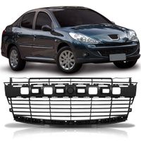 Grade-Central-Para-choque-Dianteiro-Peugeot-207-2008-2009-2010-2011-2012-2013-2014-Preta