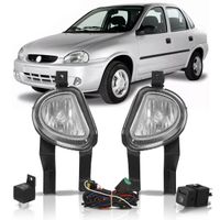 Kit-Farol-de-Milha-Auxiliar-Corsa-Pick-Up-Corsa-2000-a-2002-Classic-2003-a-2010-Botao-Modelo-Original