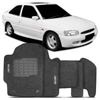 Tapete-Carpete-Grafite-Escort-Zetec-1997-1998-1999-2000-2001-2002-Logo-Bordado-2-Lados-Dianteiro
