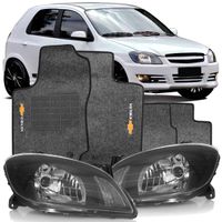 Par-Farol-Celta-2007-2008-2009-2010-2011-2012-2013-2014-2015-Mascara-Negra---Tapete-Carpete-Personalizado-Grafite-Logo-Bordado-2-Lados-Dianteiro