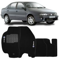 Tapete-Carpete-Fiat-Marea-1997-1998-1999-2000-2001-2002-2003-2004-2005-2006-2007-Logo-Bordado2-Lados-Dianteiro-Preto