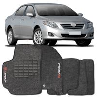 Tapete-Carpete-Corolla-Grafite-2009-2010-2011-Logo-Bordado-Toyota-2-Lados-Dianteiro