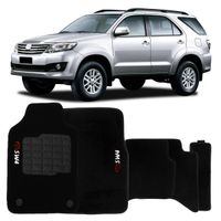 Tapete-Carpete-Hilux-SW4-Preto-2011-2012-2013-Logo-Bordado-Toyota-2-Lados-Dianteiro-
