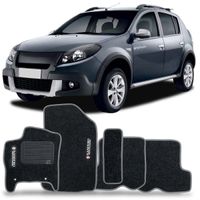 Tapete-Carpete-Grafite-Renault-Sandero-Stepway-2010-2011-2012-2013-2014-Vulcanizado