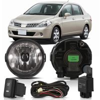 Kit-Farol-de-Milha-Auxiliar-Nissan-Tiida-2007-2008-2009-2010-2011-Botao-Modelo-Original