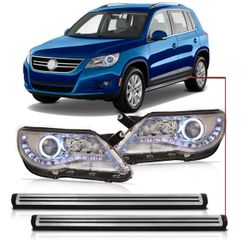 Combo-Tiguan-2010-A-2011-Par-Estribo-Lateral-Plataforma---Par-Farol-Daylight-Foco-Duplo-Mascara-Cro---Inativo-