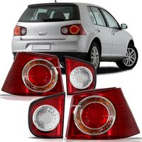 Combo-Golf-2007-A-2009-Par-Lanterna-Traseira-Porta-Malas---Par-Lanterna-Traseira-Canto-Bicolor-