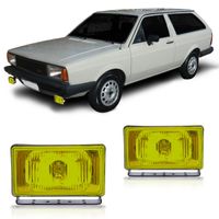 Par-Farol-De-Milha-Auxilia-Parati-Saveiro-G1-1983-A-1997-Retangular-Ambar-Universal
