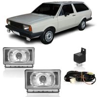 Kit-Farol-De-Milha-Parati-Saveiro-G1-1983-A-1997-Retangular-Cristal-Universal