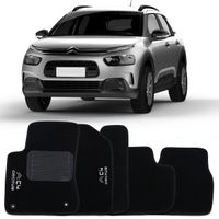 Tapete-Carpete-Preto-Citroen-C4-Cactus-2017-2018-2019-Logo-Citroen-Bordado-2-Lados-Dianteiro-Resinado